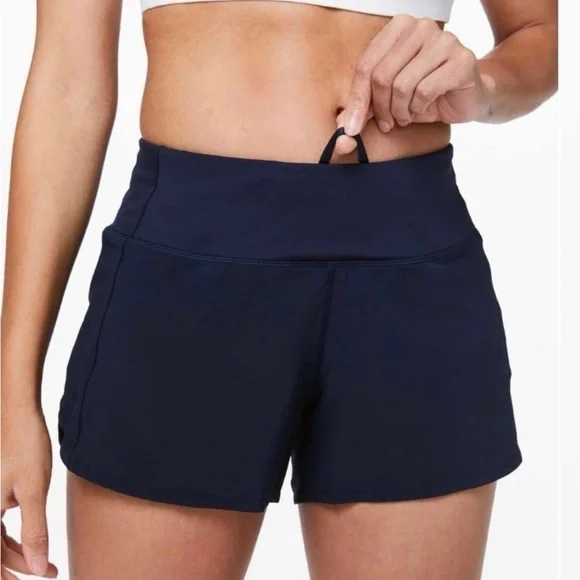 Lululemon Speed Up Navy Shorts Size 10 - Picture 4 of 5